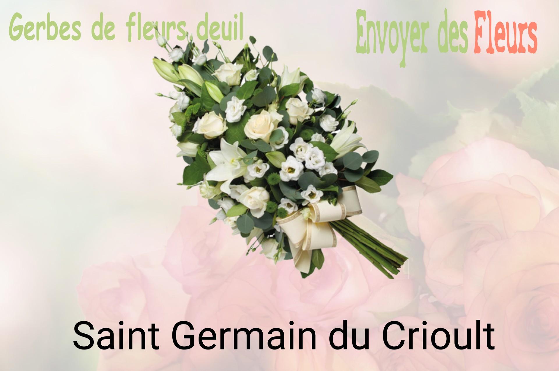 Gerbe de fleurs de deuil livrée à Saint-Germain-du-Crioult